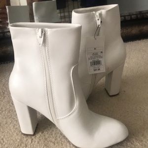 NWT white booties. Soooo cute!